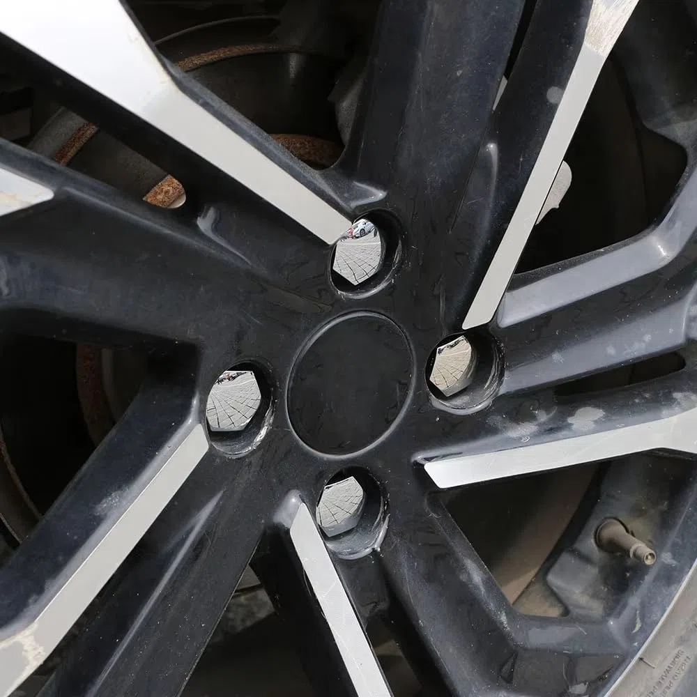 20 Piezas Cubre Tornillos Llantas para Tesla Model S, Tapa de Tuerca de Rueda Tapones Protección de Pernos con Herramienta,Silver-21mm