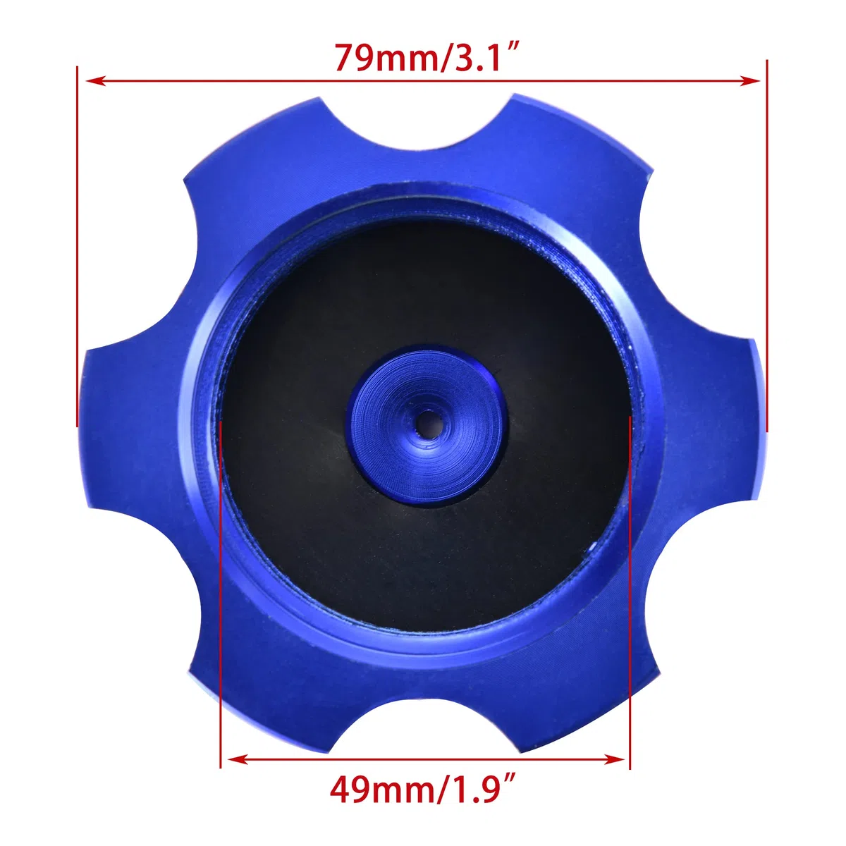 WOOSTAR Tapon Deposito Combustible Moto 49mm Reemplazo para Taotao Roketa Apollo SSR 50cc 70cc 110cc 125cc 150cc ATV Dirt Pit Bike Azul