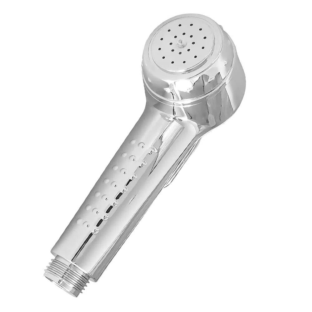 Cabezal de ducha con gatillo cromado de encendido/apagado, flujo de agua caliente y fría, 1,27 cm, cabezal de ducha de mano para autocaravana, caravana, autocaravana, barco, universal