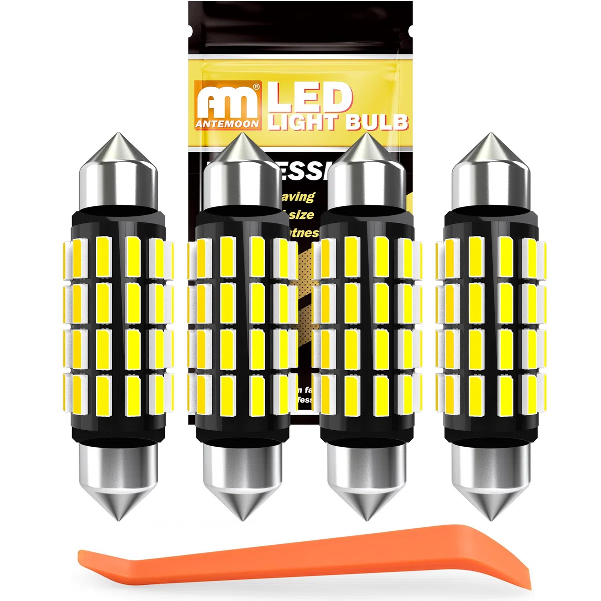 41mm 42mm Festoon C5W LED Bombillas 6500K Blanco 12V 24V 578 Luces LED Interior para Coche 4014 24SMD Canbus Sin Errores Luz Mapa Matrícula Maletero Guantera Puertas, 4 Piezas
