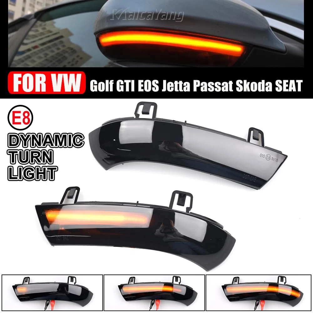 Retrovisor luces indicadoras de giro de intermitentes dinámicas para Golf 5 GTI V MK5 Je tta Passat B6 B5.5 Eos Sharan Superb Alhambra