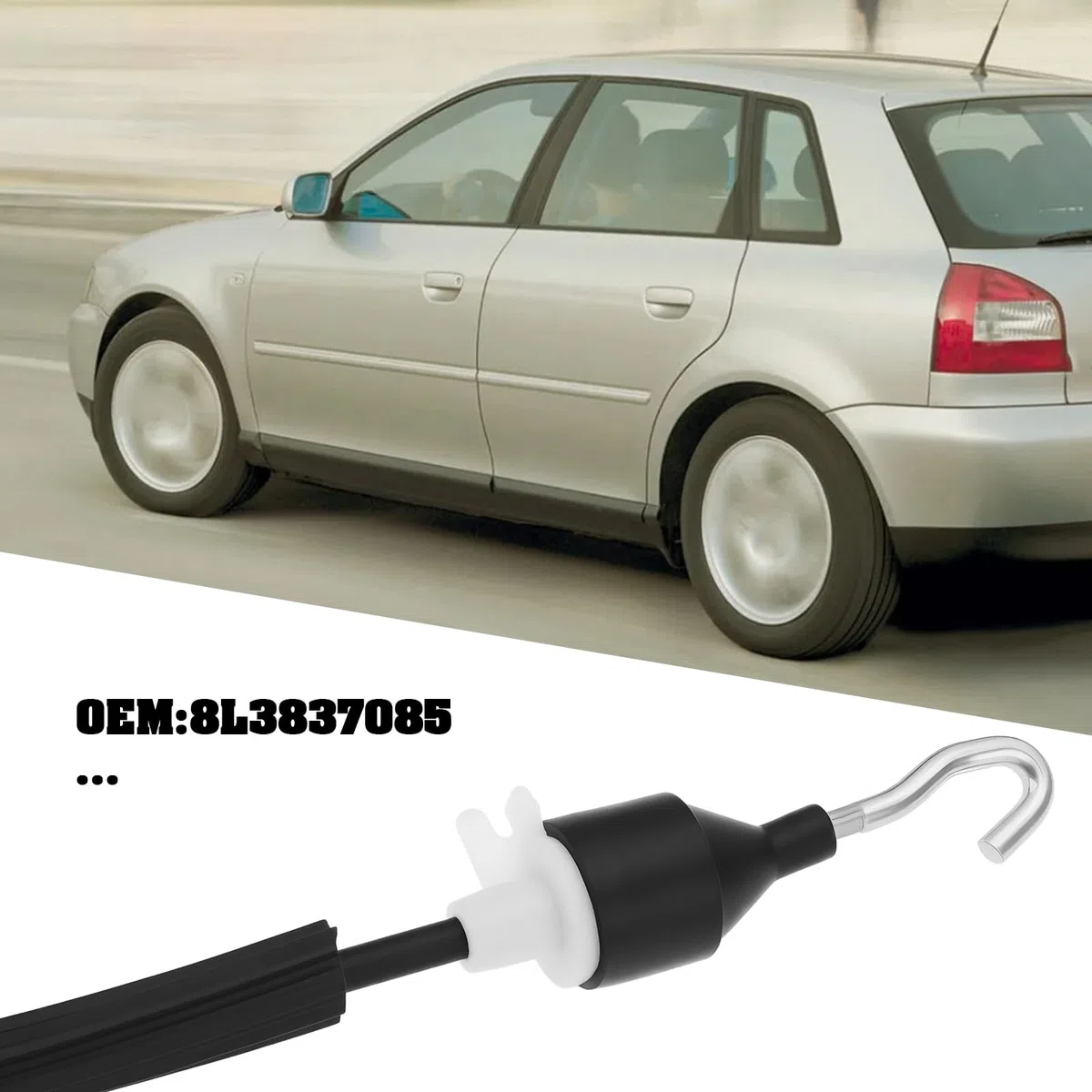 EMSea Cable de bloqueo de puerta de coche 8L3837085 compatible con Audi A3 S3 Sportback compatible con limusina 1997-2003