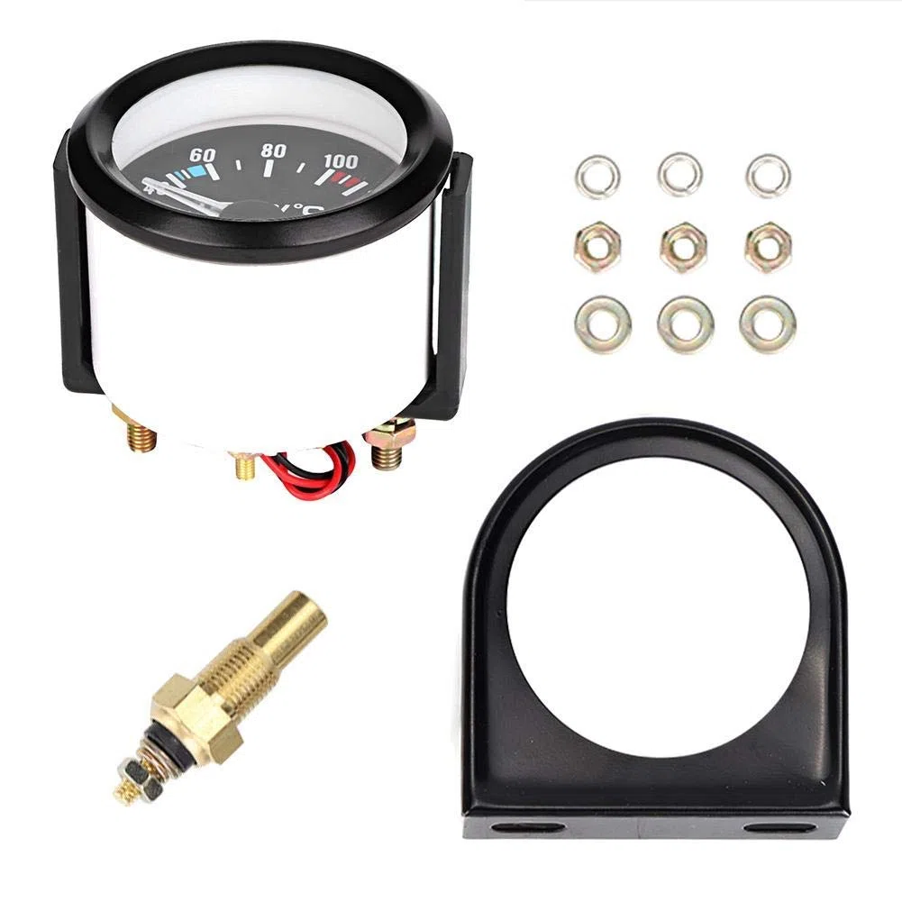 Indicador de la Temperatura del Agua, Herramienta Universal del Instrumento del Metro de la Temperatura del Agua del Camión LED del Coche de 2inch 52mm