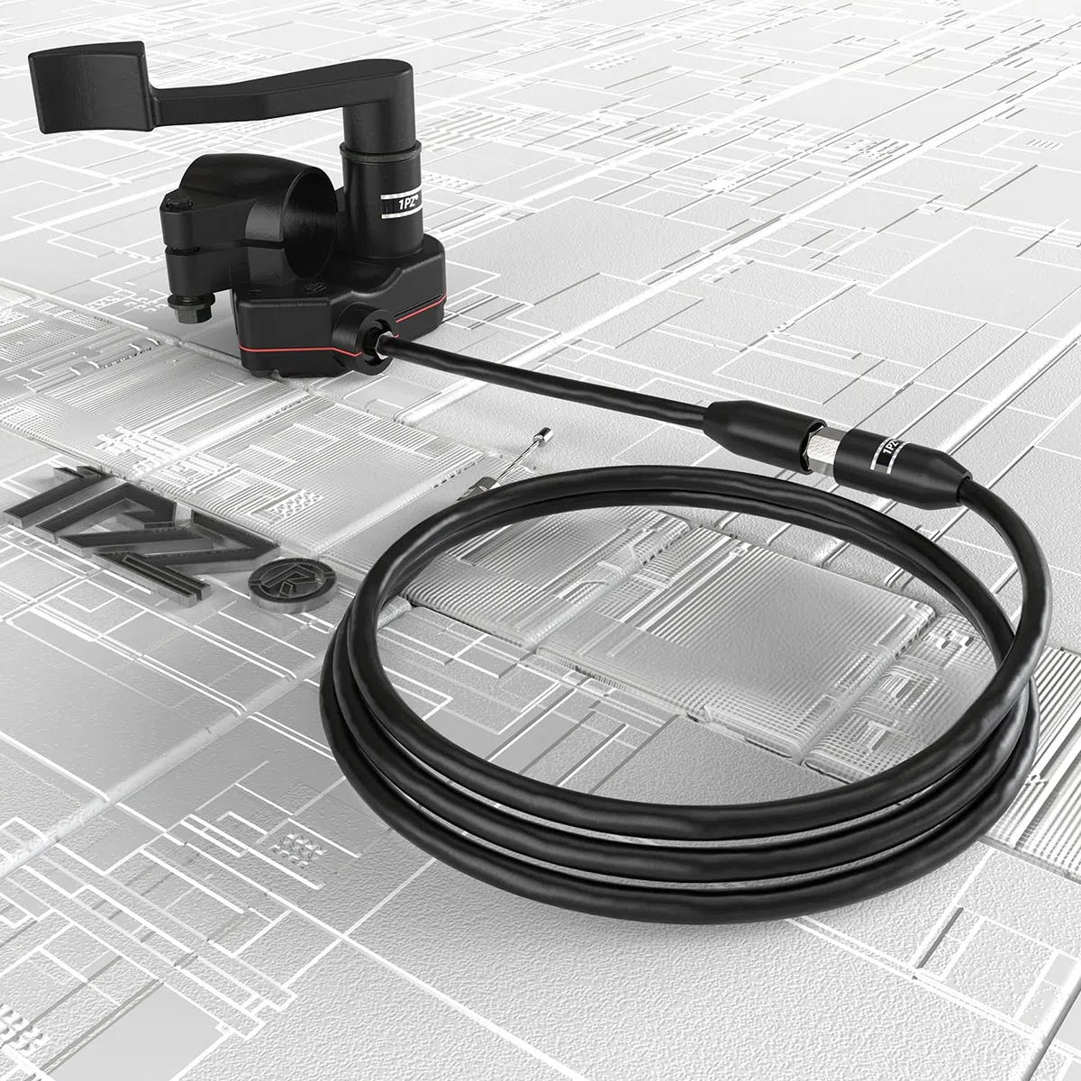1PZ SST-CX2 Acelerador de Pulgar Mango Gatillo Asamblea para 50cc 70cc 90cc 110cc 125cc 250cc Mini Quad Moto ATV Go Kart Pit Bike TaoTao, 22mm Controles de Manillar con Throttle Wire Cable Assembly