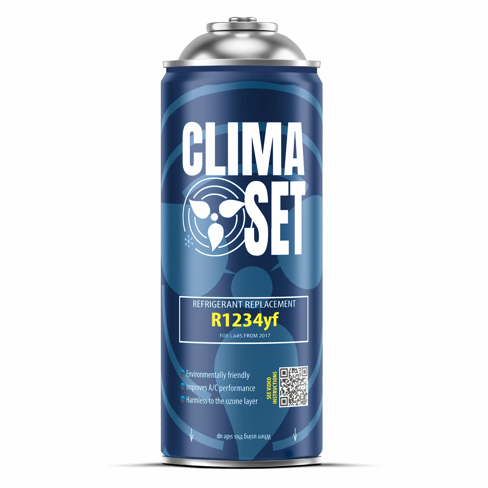 ClimaSet Recambio gas R1234yf el gas refrigerante R1234yf gas aire acondicionado coche - carga aire acondicionado coche - después de 2016-1 botella de gas de 170 g ECO