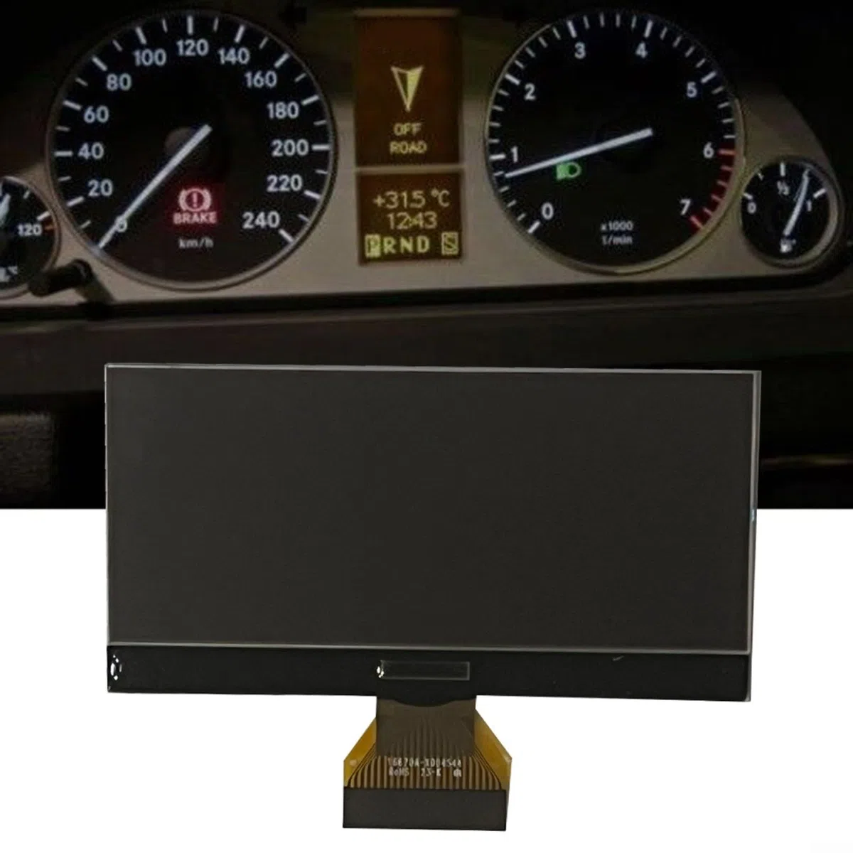 1 Pantalla LCD de Repuesto para Panel de Instrumentos de para Mercedes Clase A B W169 W245 A1695400448, Color Negro