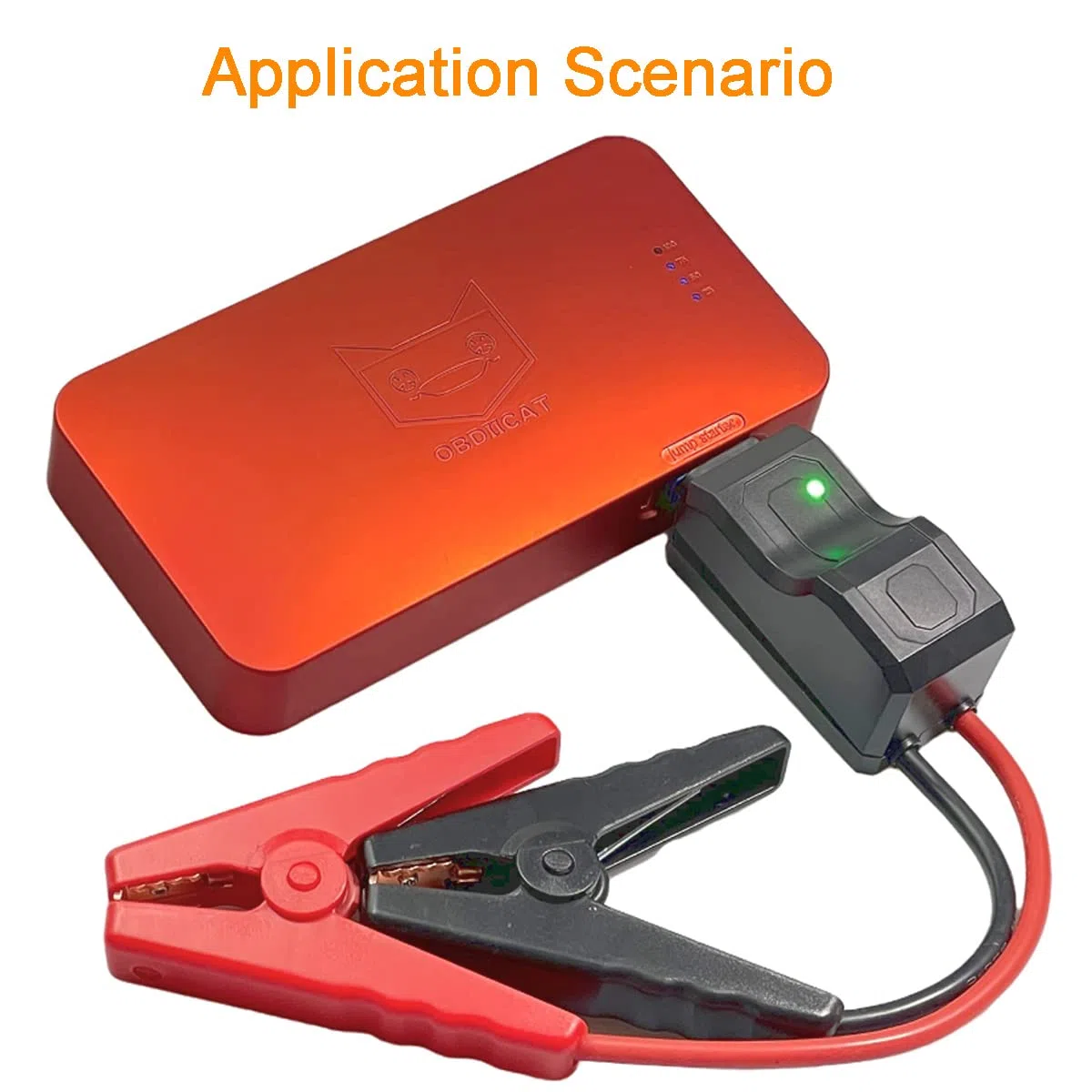 Greluma 1PC Cables de Abrazadera de Refuerzo de Arranque de Puente Inteligente portátil de Emergencia automotriz,Abrazadera de cocodrilo de Repuesto para arrancador de batería de Coche portátil 12V